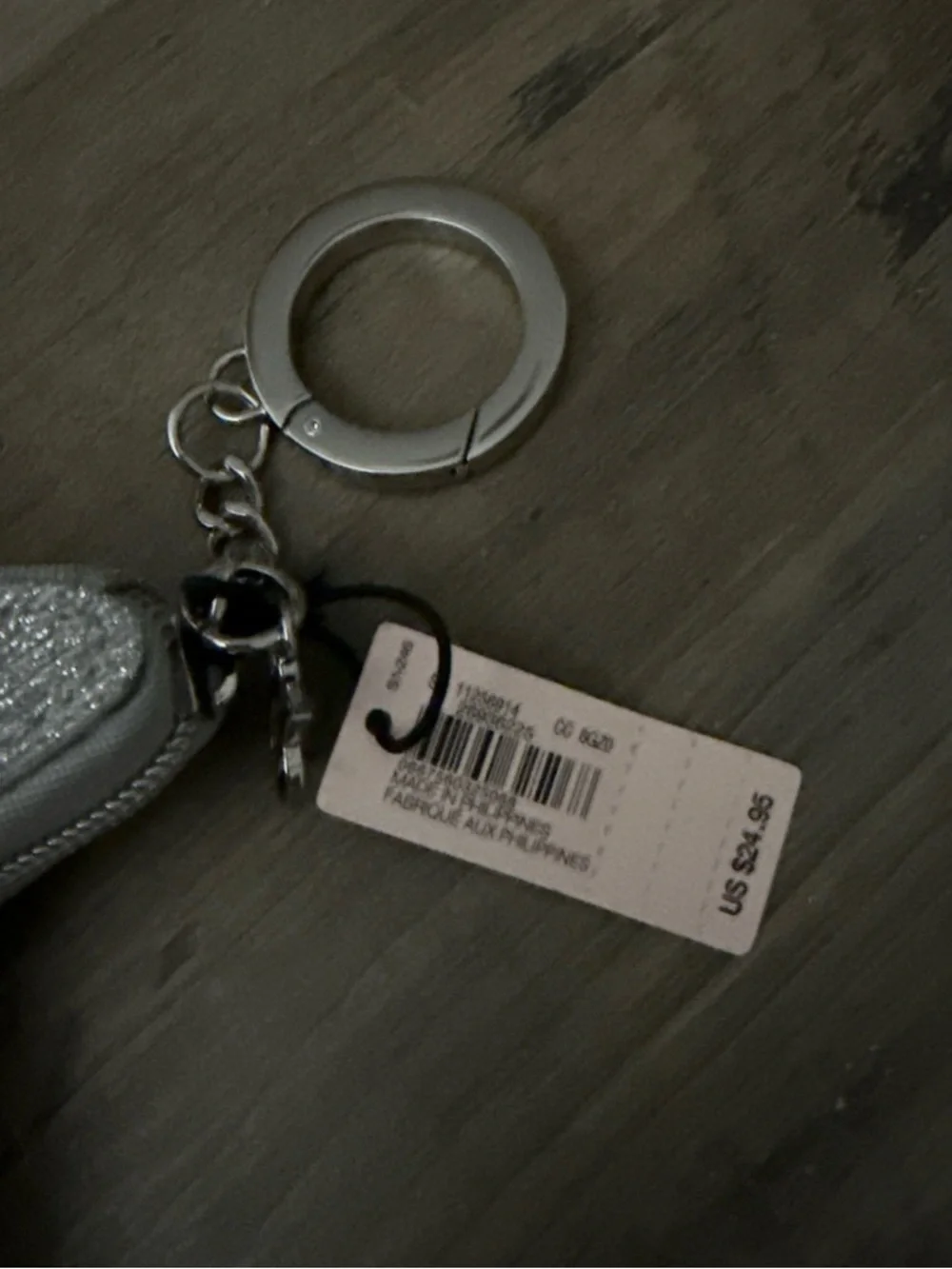 Victoria's Secret Silver Glitter Star Keychain Pouch - Picture 2 of 3